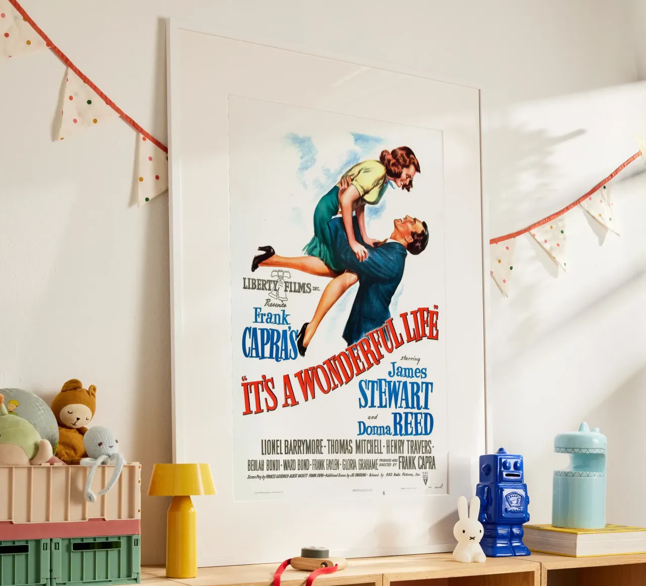 Vintage Filmposter - It`s a wonderful Life poster con telaio in legno da Old Masters