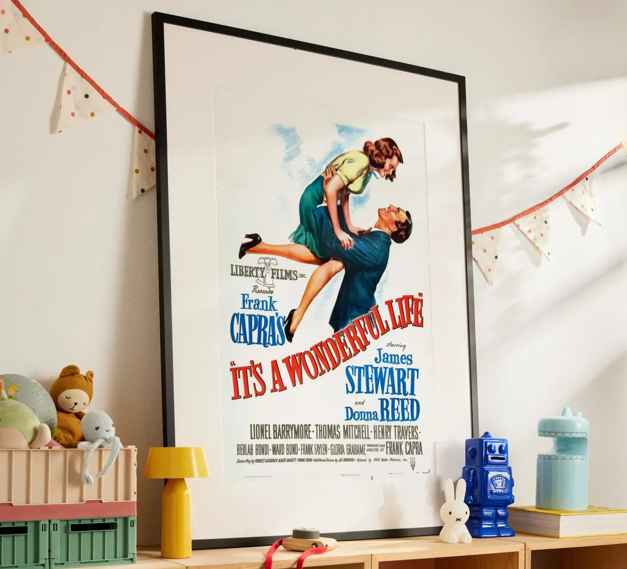 Vintage Filmposter - It`s a wonderful Life poster con telaio in legno da Old Masters