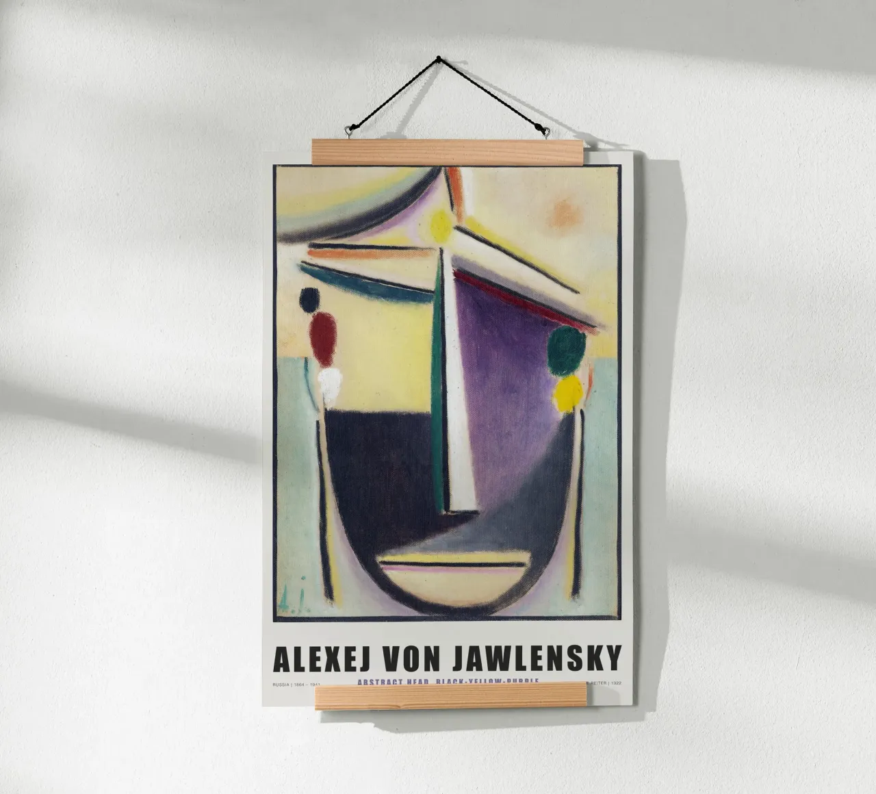 Alexej von Jawlenski - Abstraktes Gesicht - Gelb & Lila poster con telaio in plastica da Old Masters