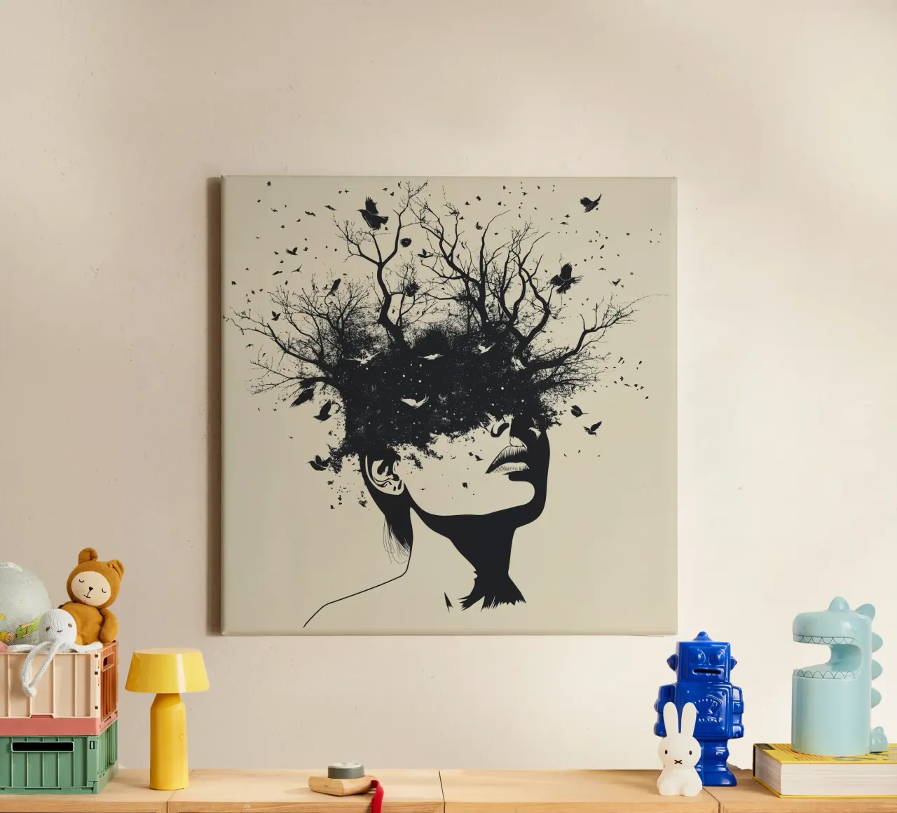 Mind & Boundary (1) canvas with Floater frame by Motivate-Today