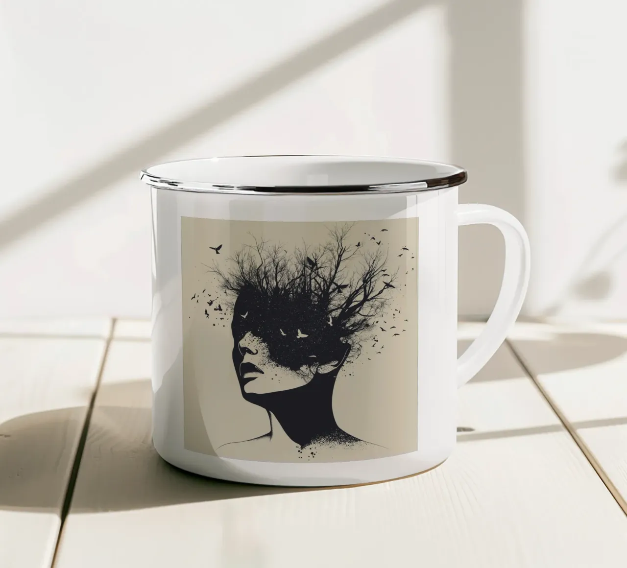 Mente e confini (2) tazza in smalto da Motivate-Today