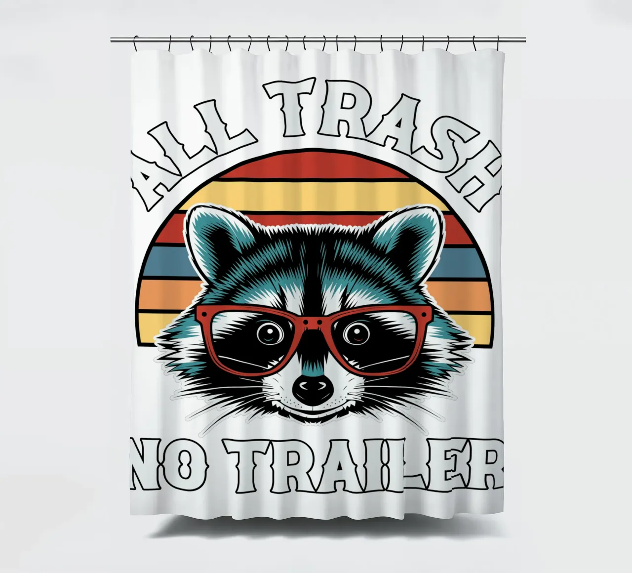 All Trash No Trailer shower curtain by edsonramosart
