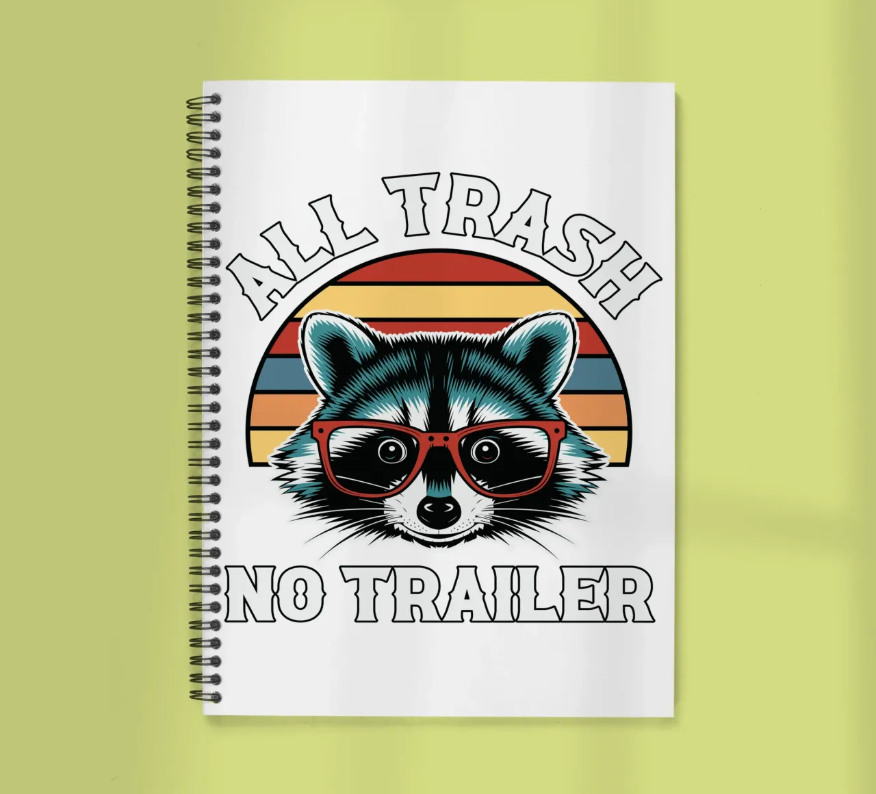 All Trash No Trailer spiral notebook by edsonramosart