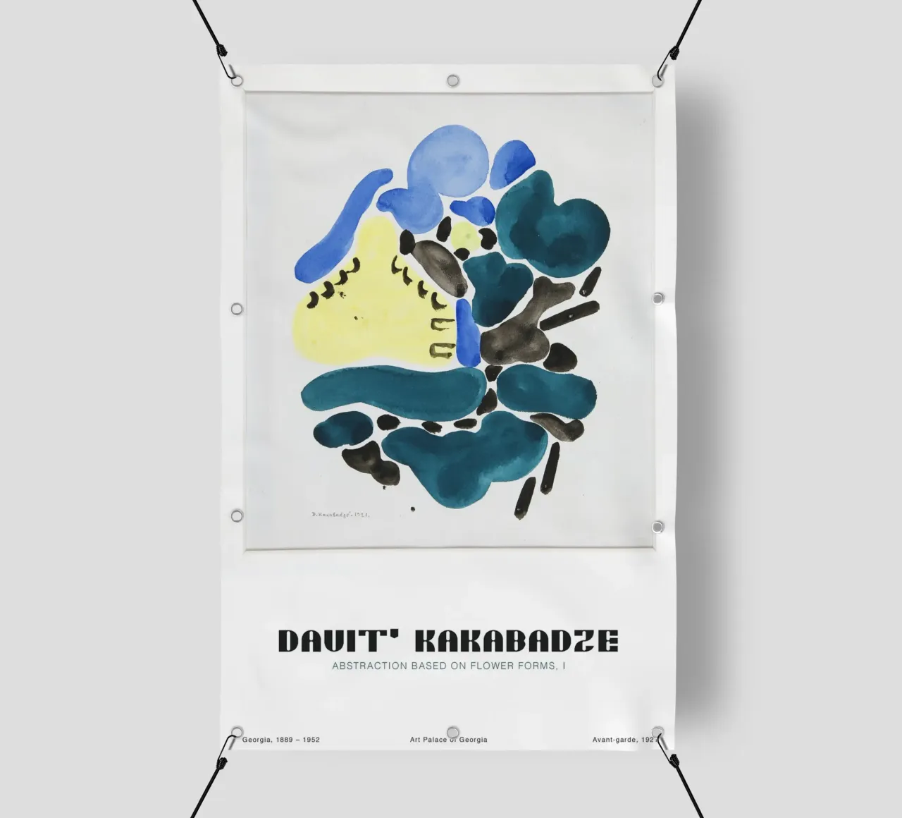 David Kakabadze - Abstraktion von floralen Formen I telo in pvc da Old Masters