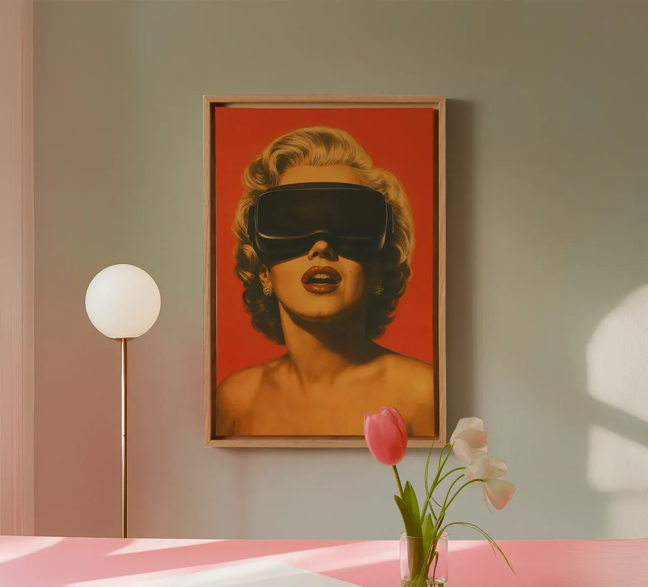 Pop icon of the future: Marilyn Monroe meets VR canvas with Floater frame by Studio Mooodz