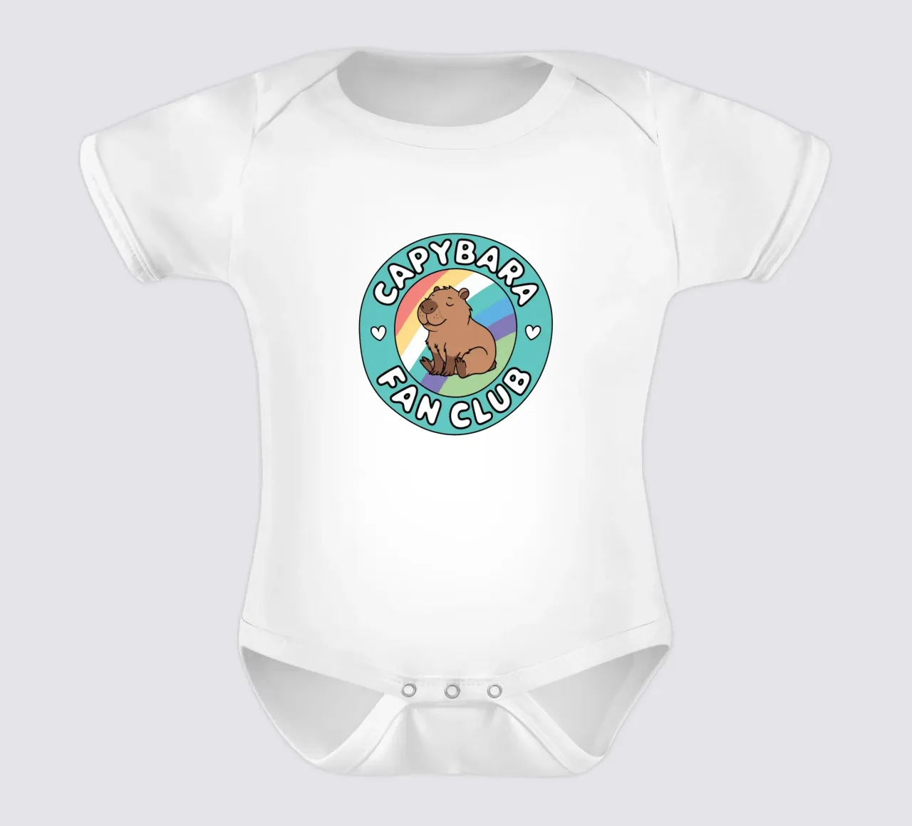 Capybara Fan Club body neonato maniche corte da edsonramosart