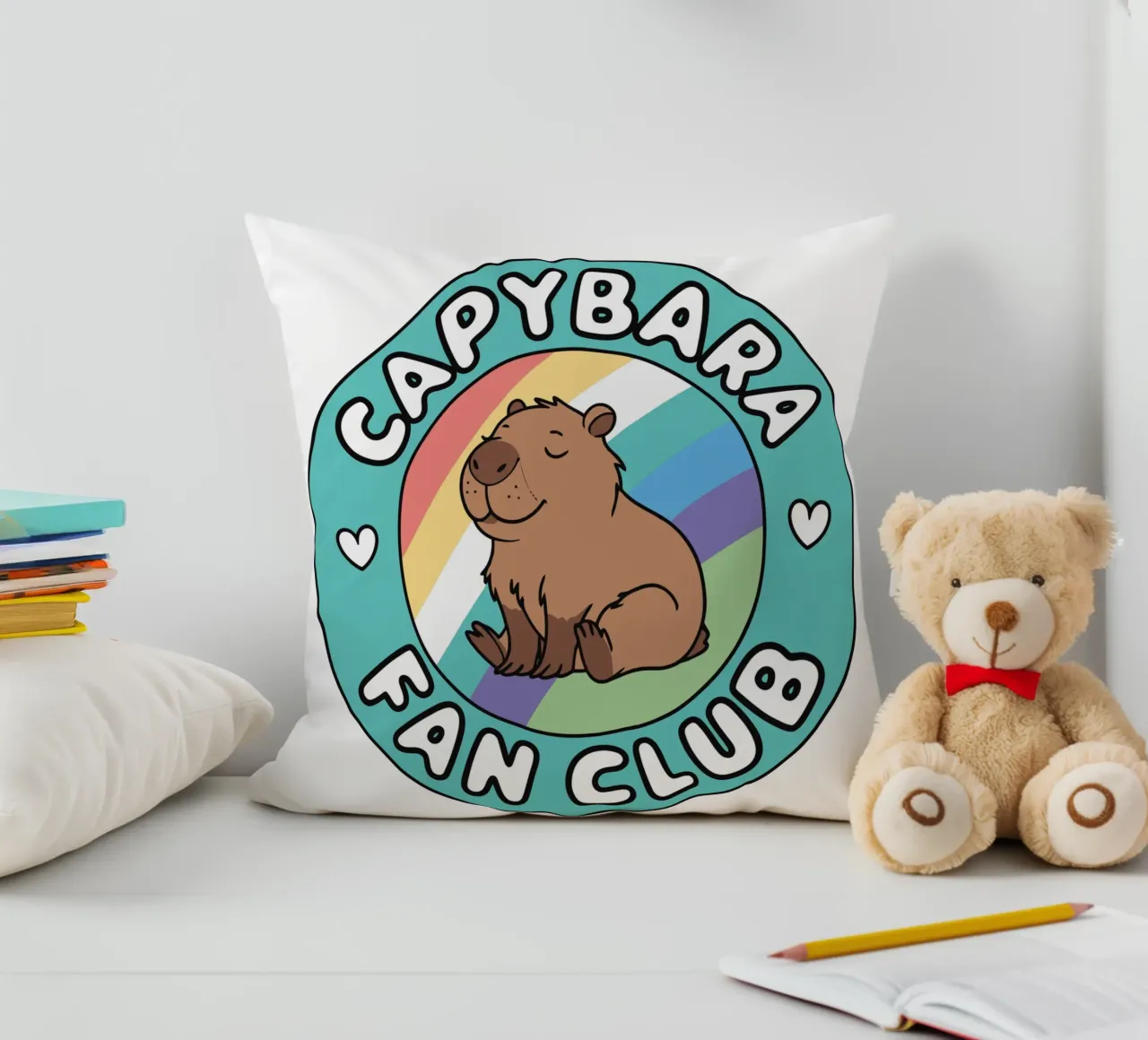Capybara Fan Club cuscino da edsonramosart