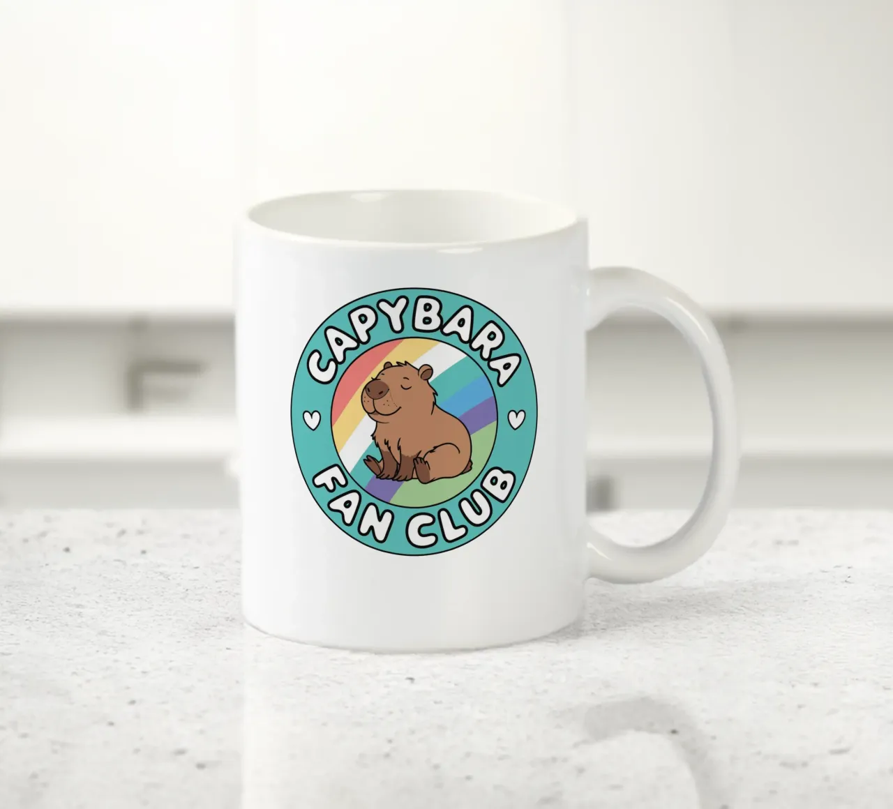 Capybara Fan Club tazza in ceramica da edsonramosart