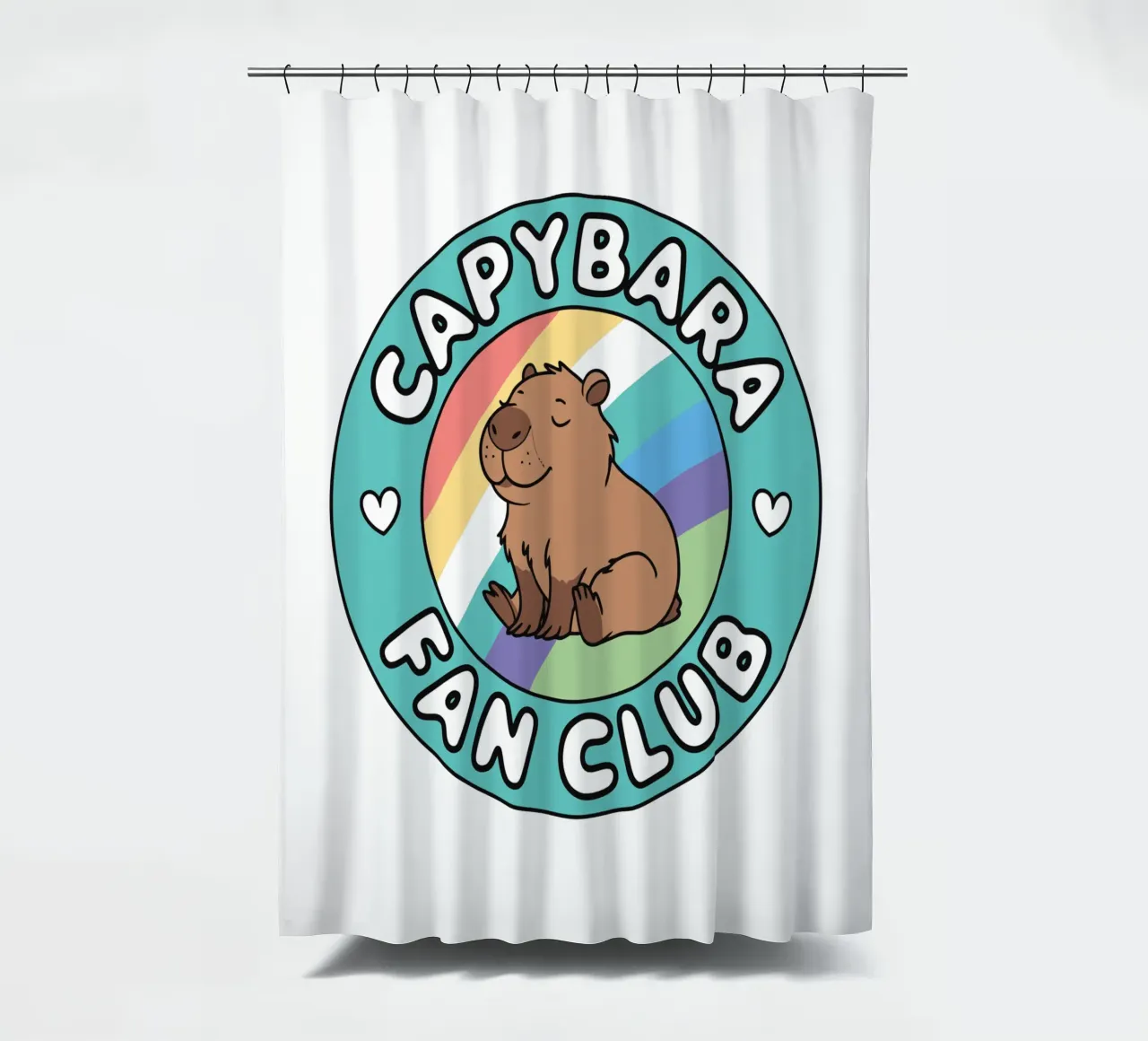 Capybara Fan Club Duschvorhang von edsonramosart