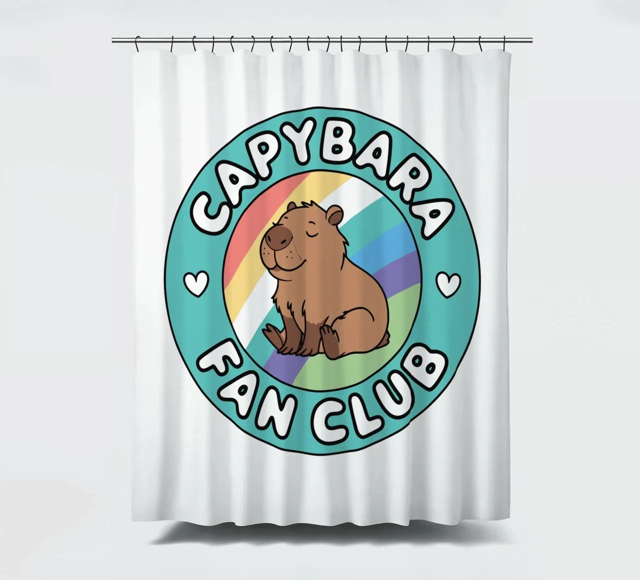 Capybara Fan Club Duschvorhang von edsonramosart