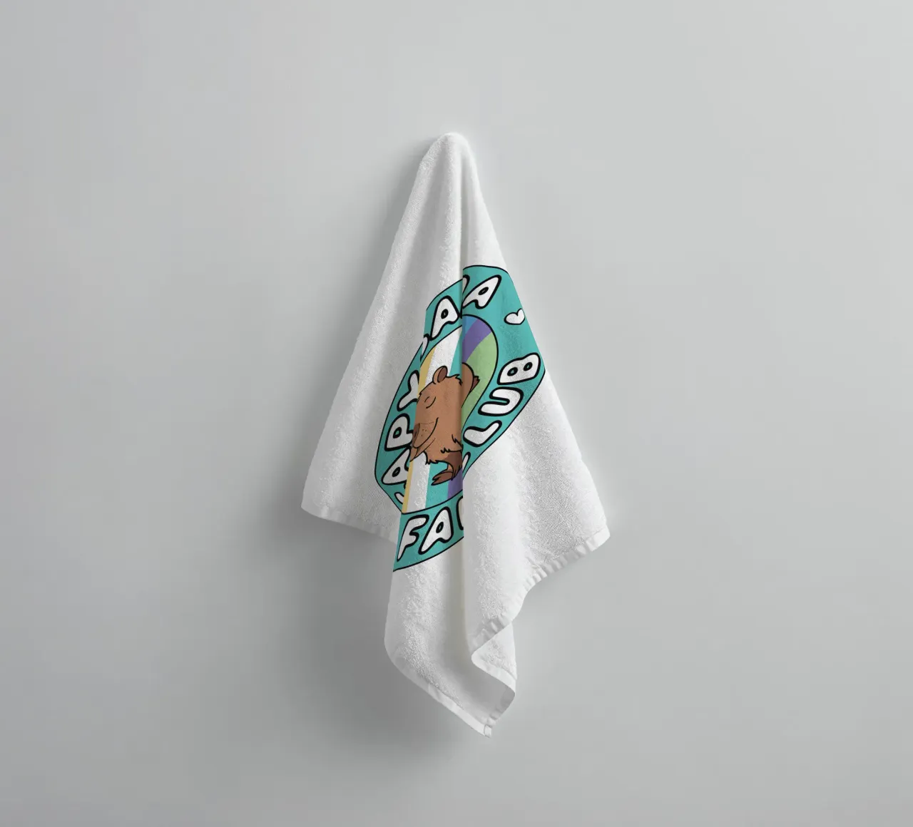 Capybara Fan Club asciugamano da bagno da edsonramosart