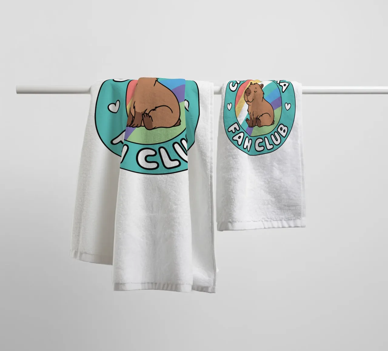 Capybara Fan Club asciugamano da bagno da edsonramosart