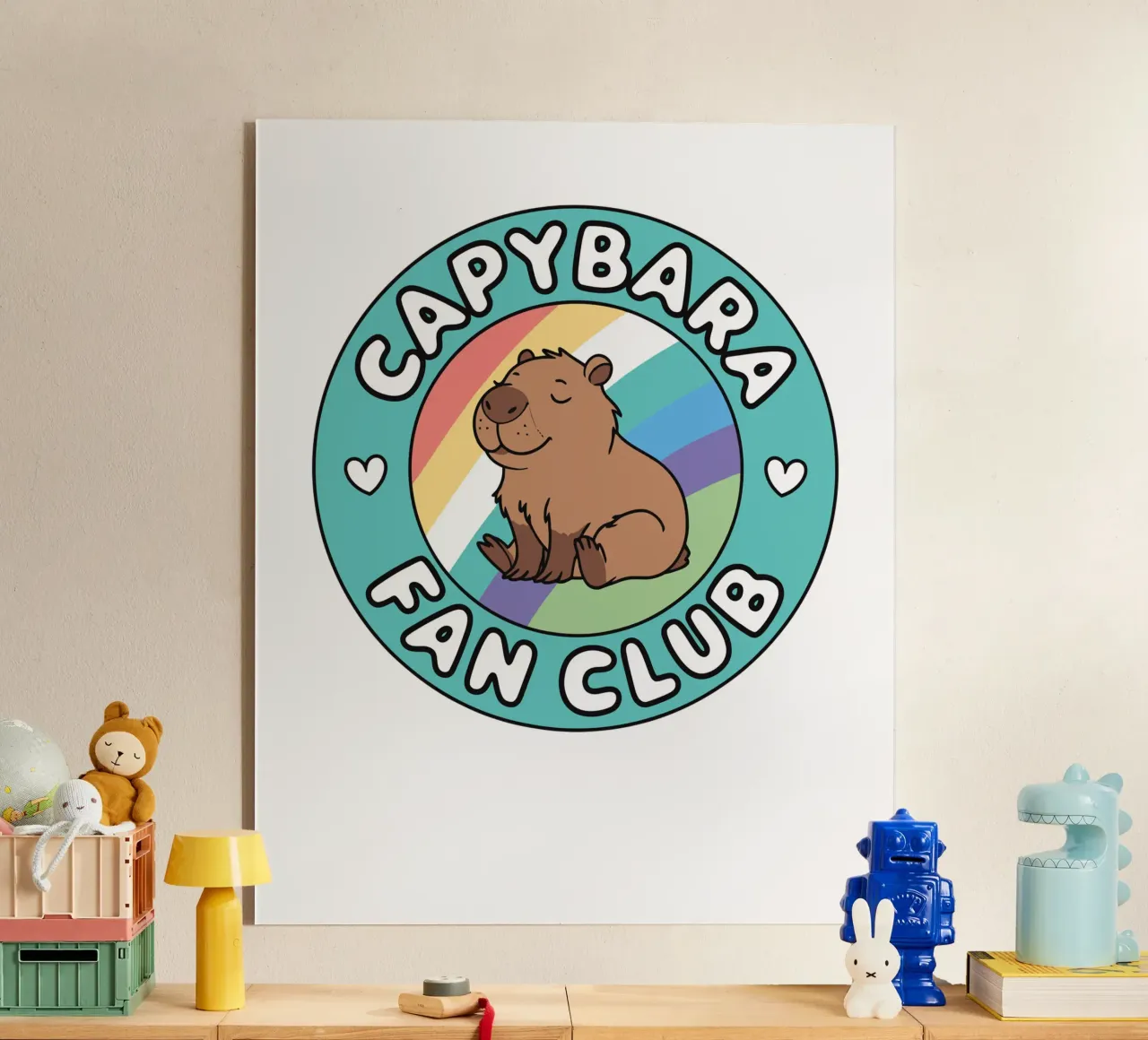 Capybara Fan Club acrylic glass by edsonramosart