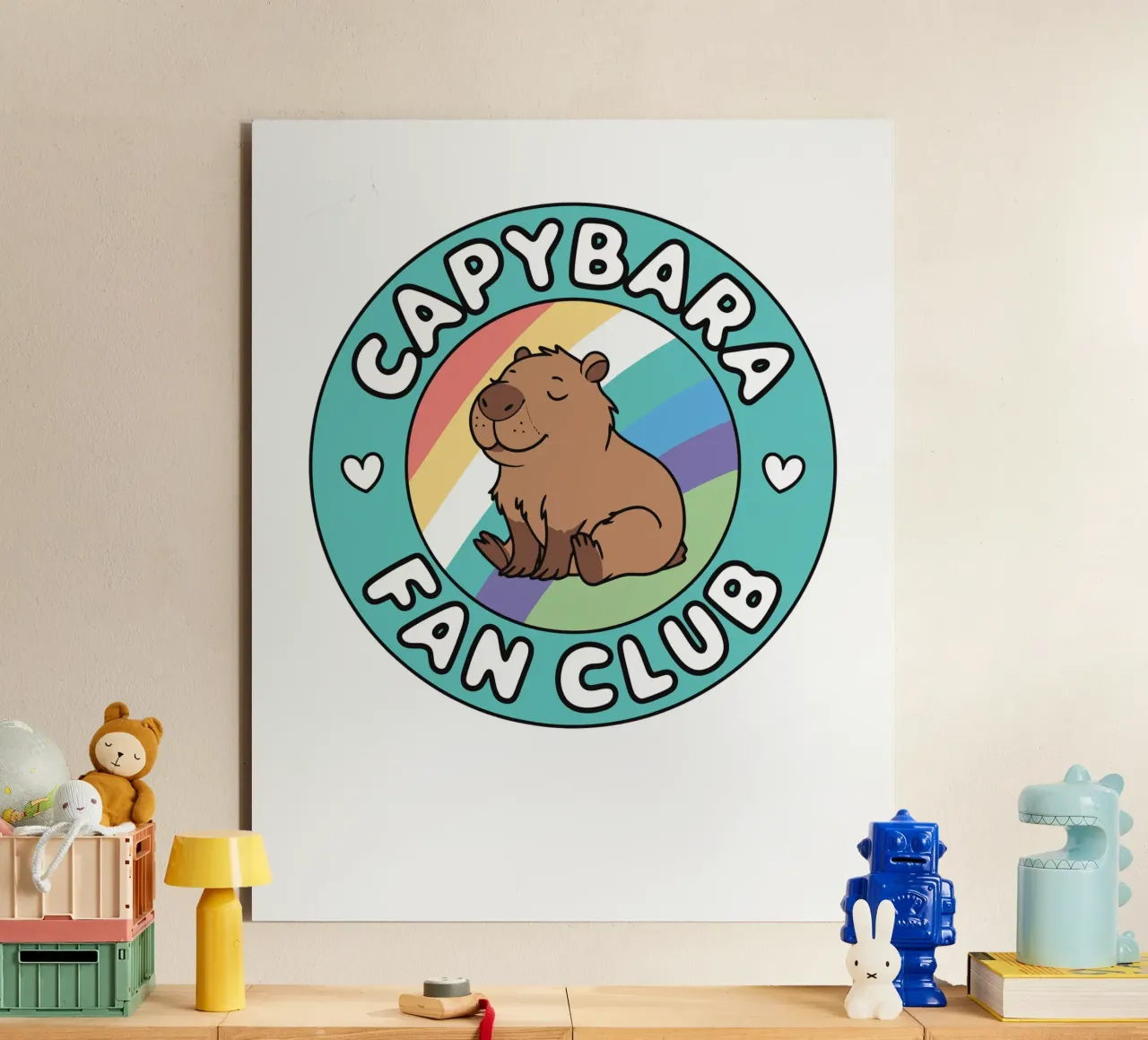 Capybara Fan Club alluminio dibond da edsonramosart