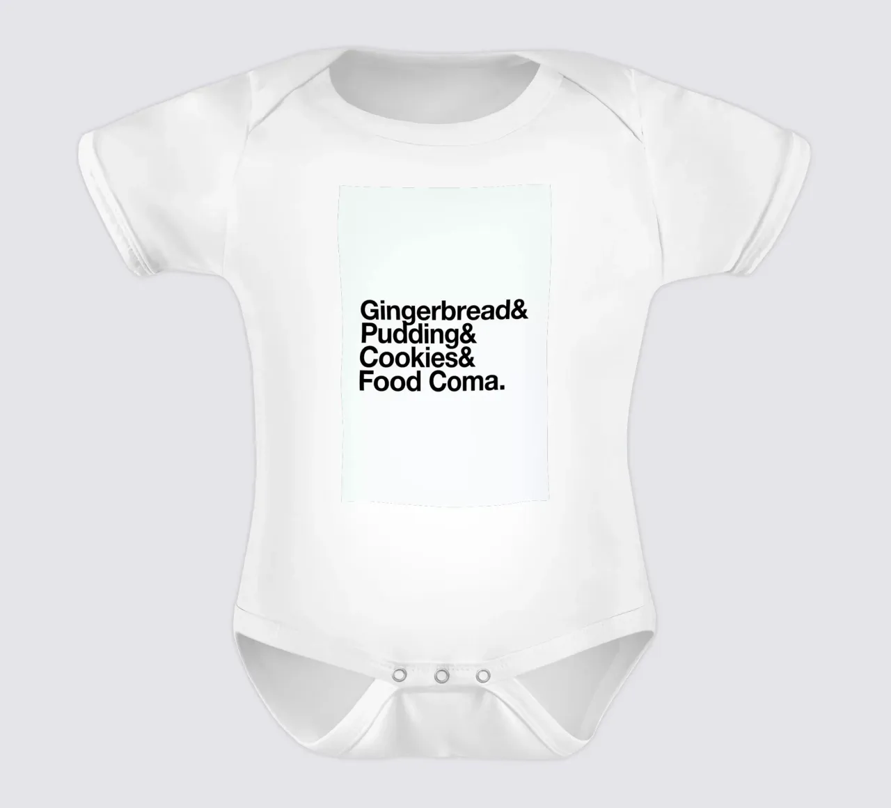 Food Coma short-sleeve baby romper by Studio One