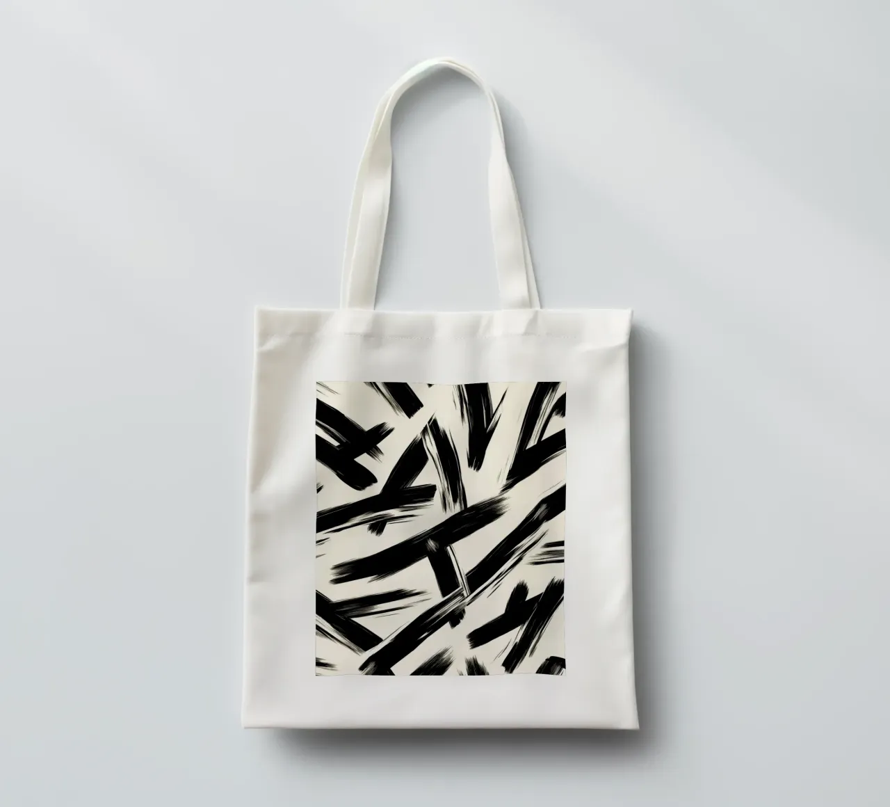 Astrazione in bianco e nero borsa in juta da DWA