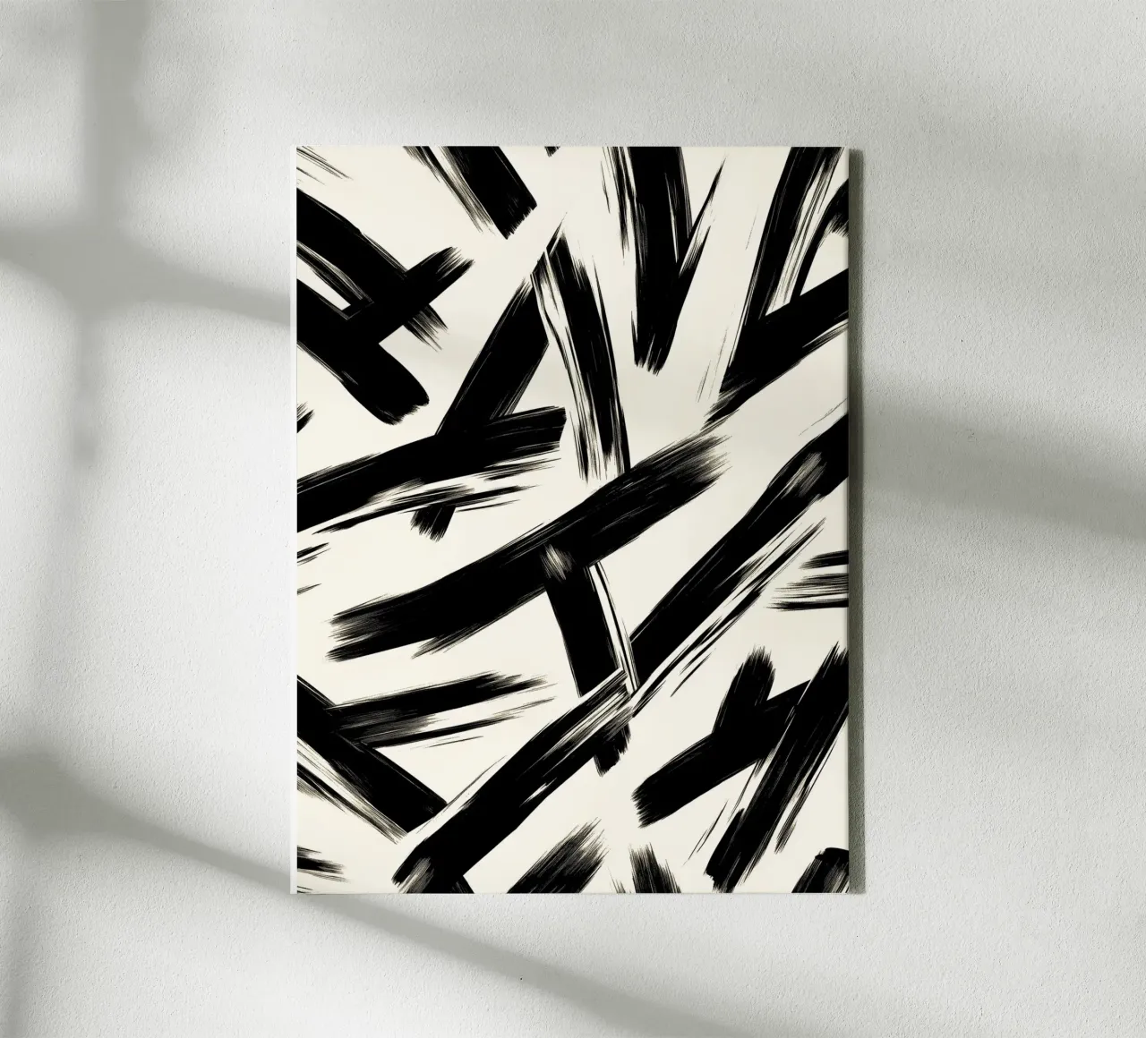Abstraction in Black and White canvas by DWA