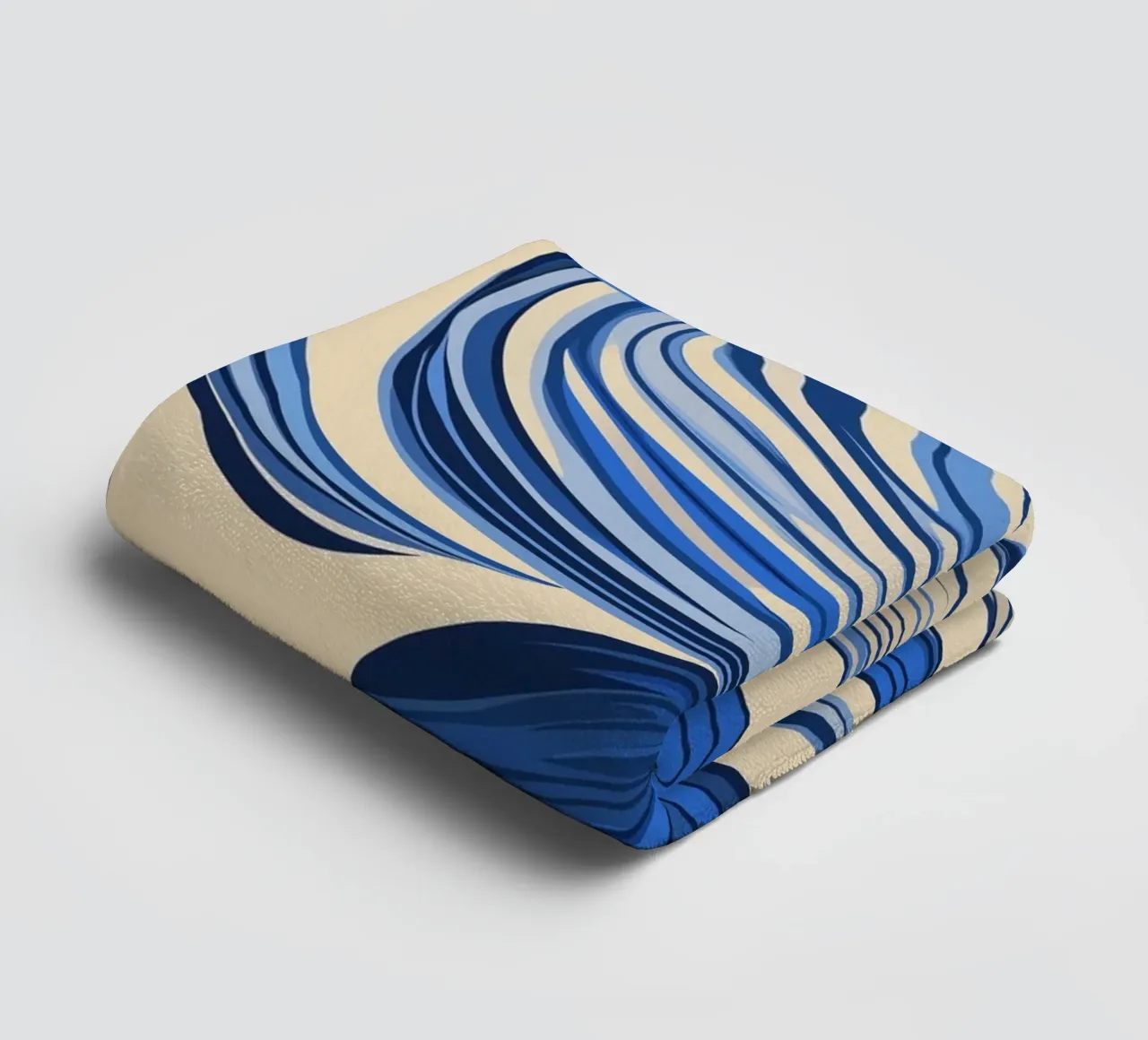 Onde astratte in blu asciugamano da bagno da DWA