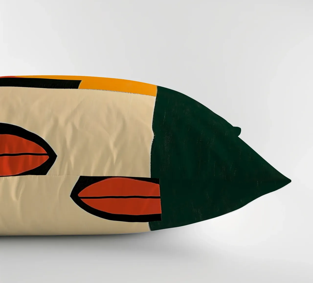 Abstract portrait decorative cushion by DWA