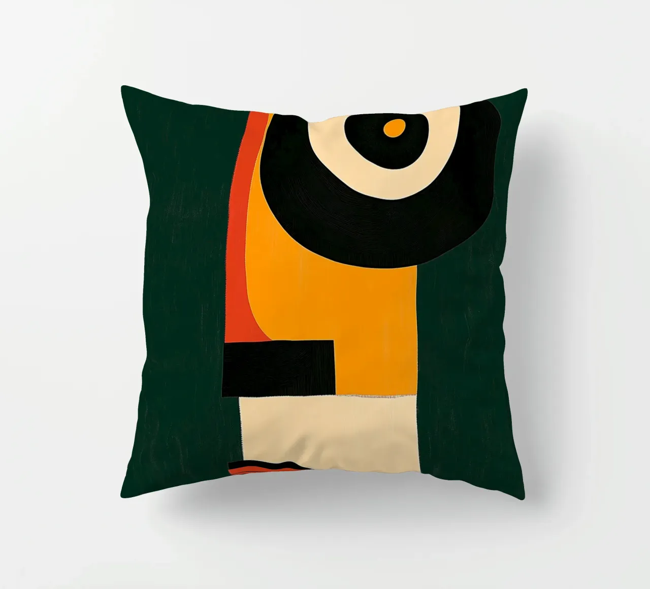Abstract portrait decorative cushion by DWA