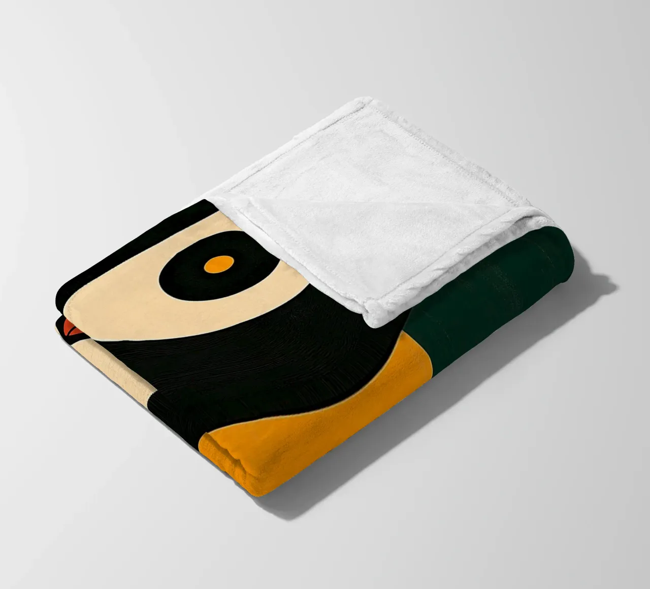 Abstract portrait fleece blanket by DWA