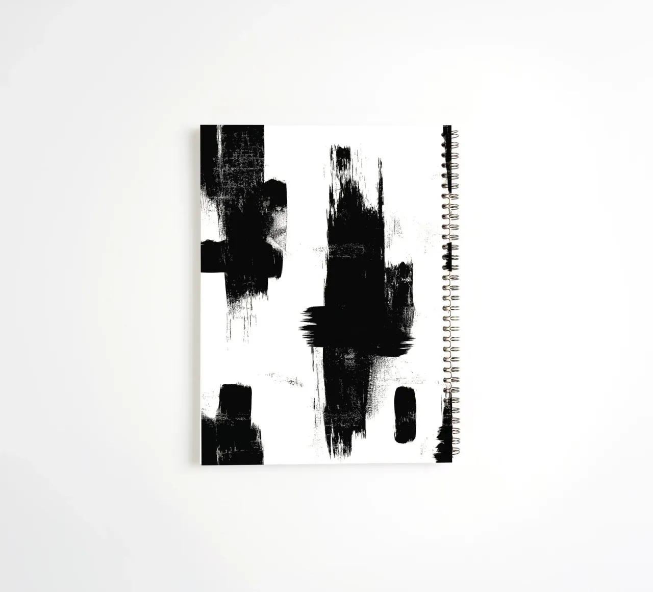 Abstraction in black and white spiral notebook by DWA