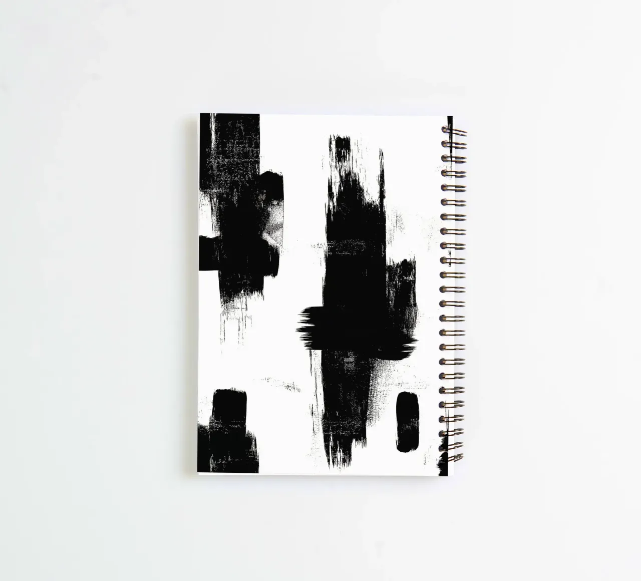 Abstraction in black and white spiral notebook by DWA