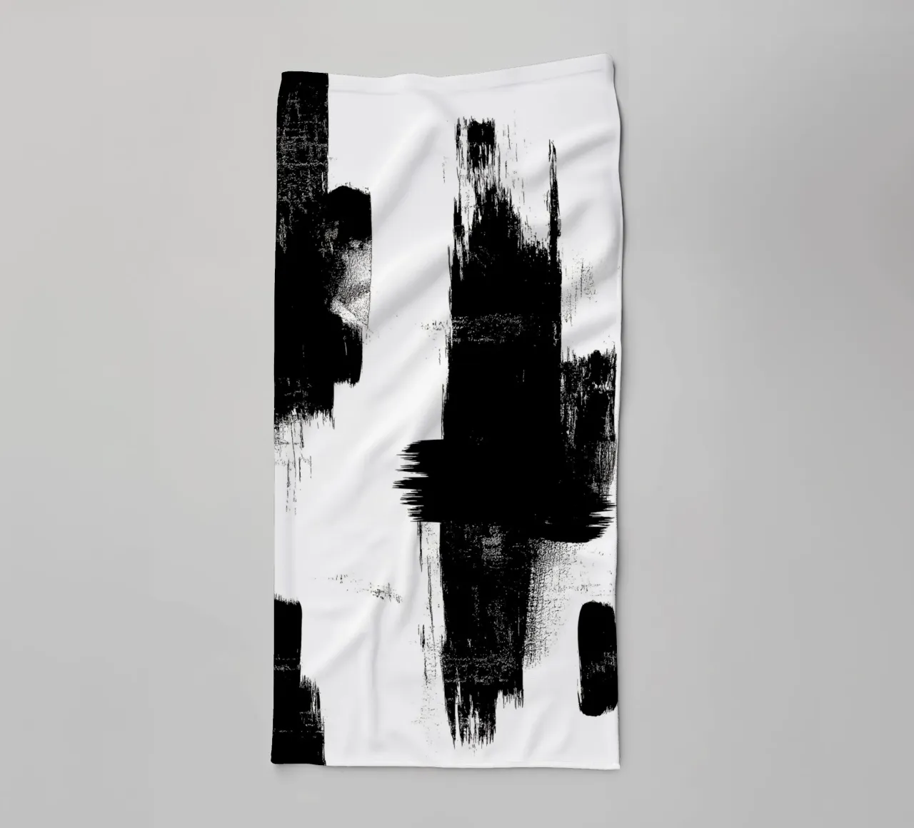 Abstraction in black and white towel by DWA