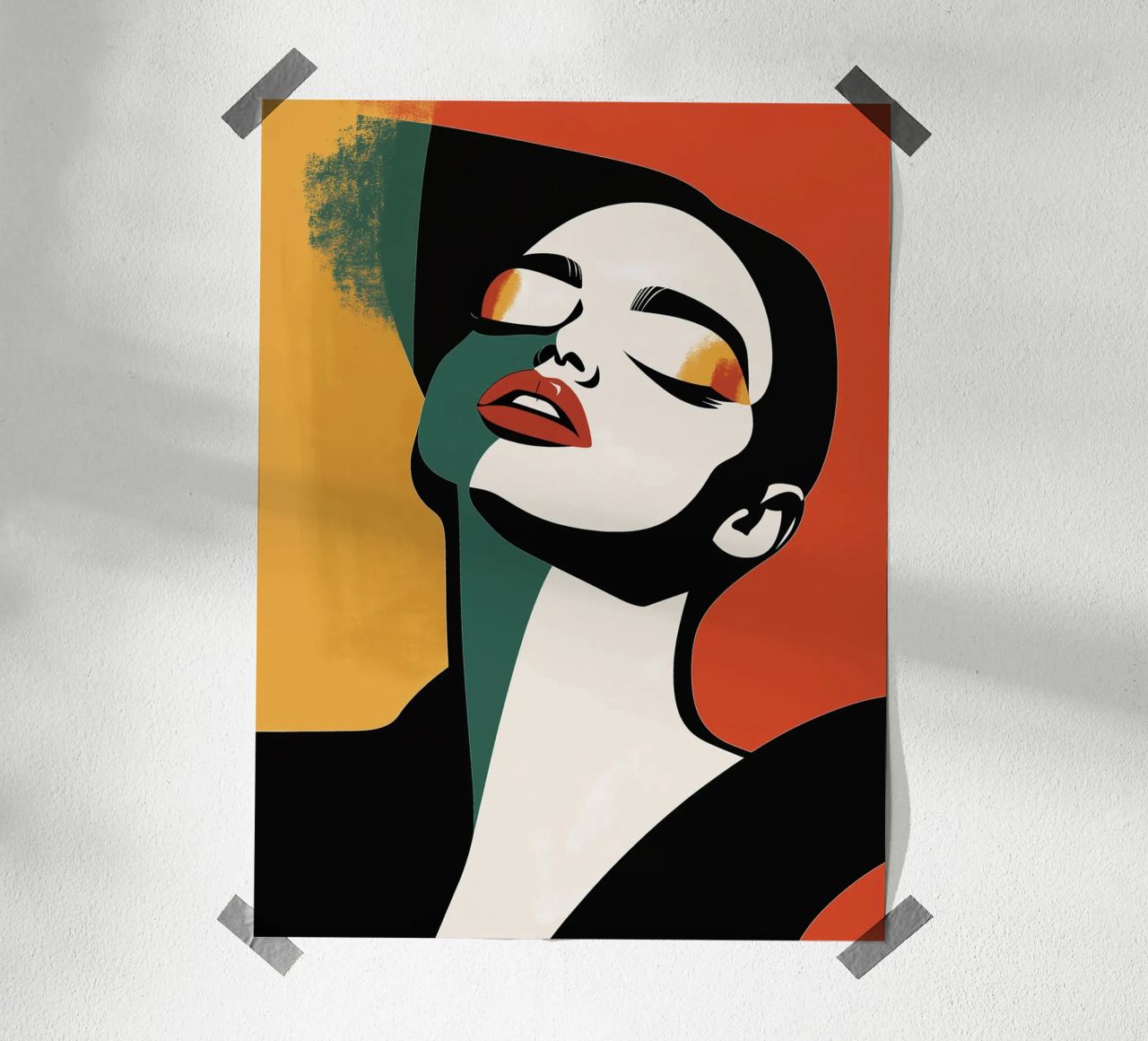 Graphic portrait poster by DWA