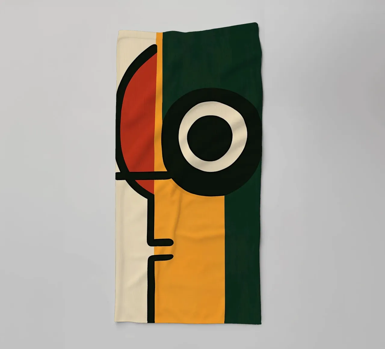Minimalist abstract profile towel by DWA