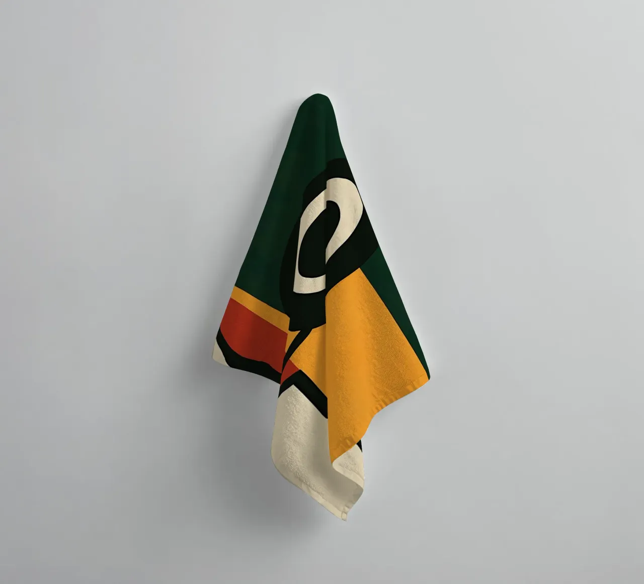 Minimalist abstract profile towel by DWA
