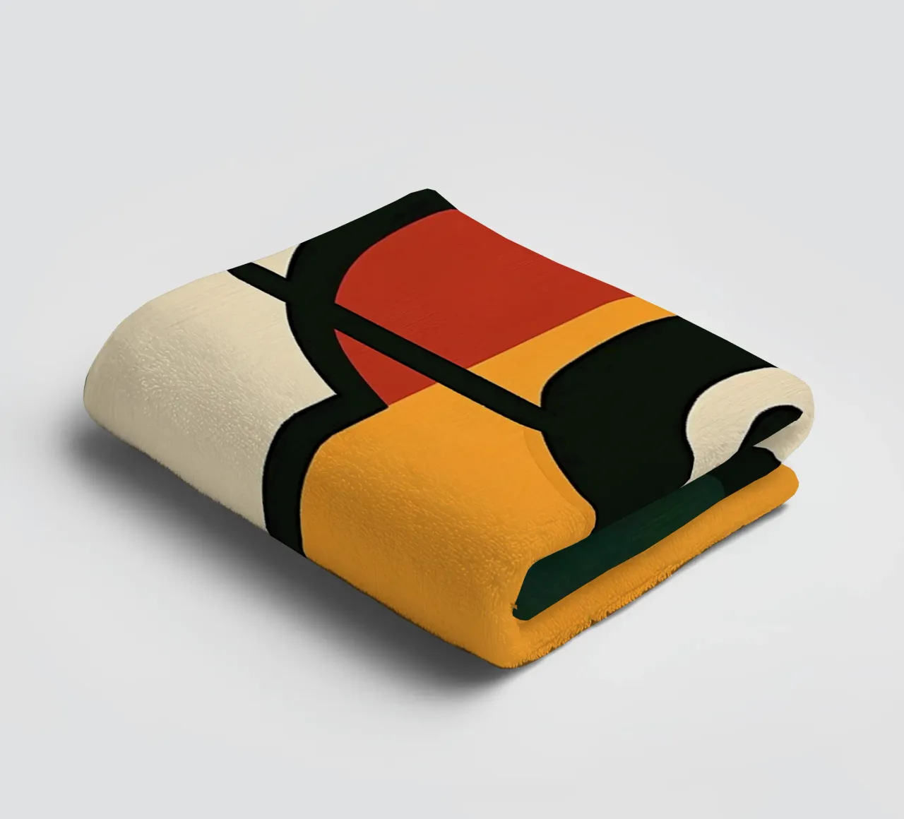 Minimalist abstract profile towel by DWA