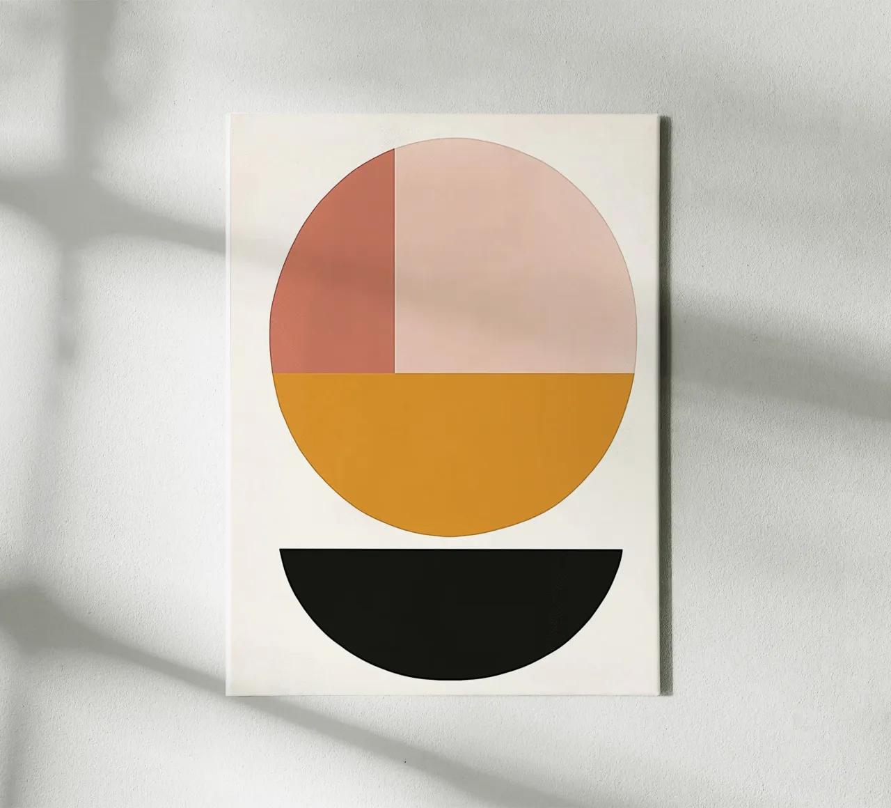 Abstract geometric circle canvas by DWA