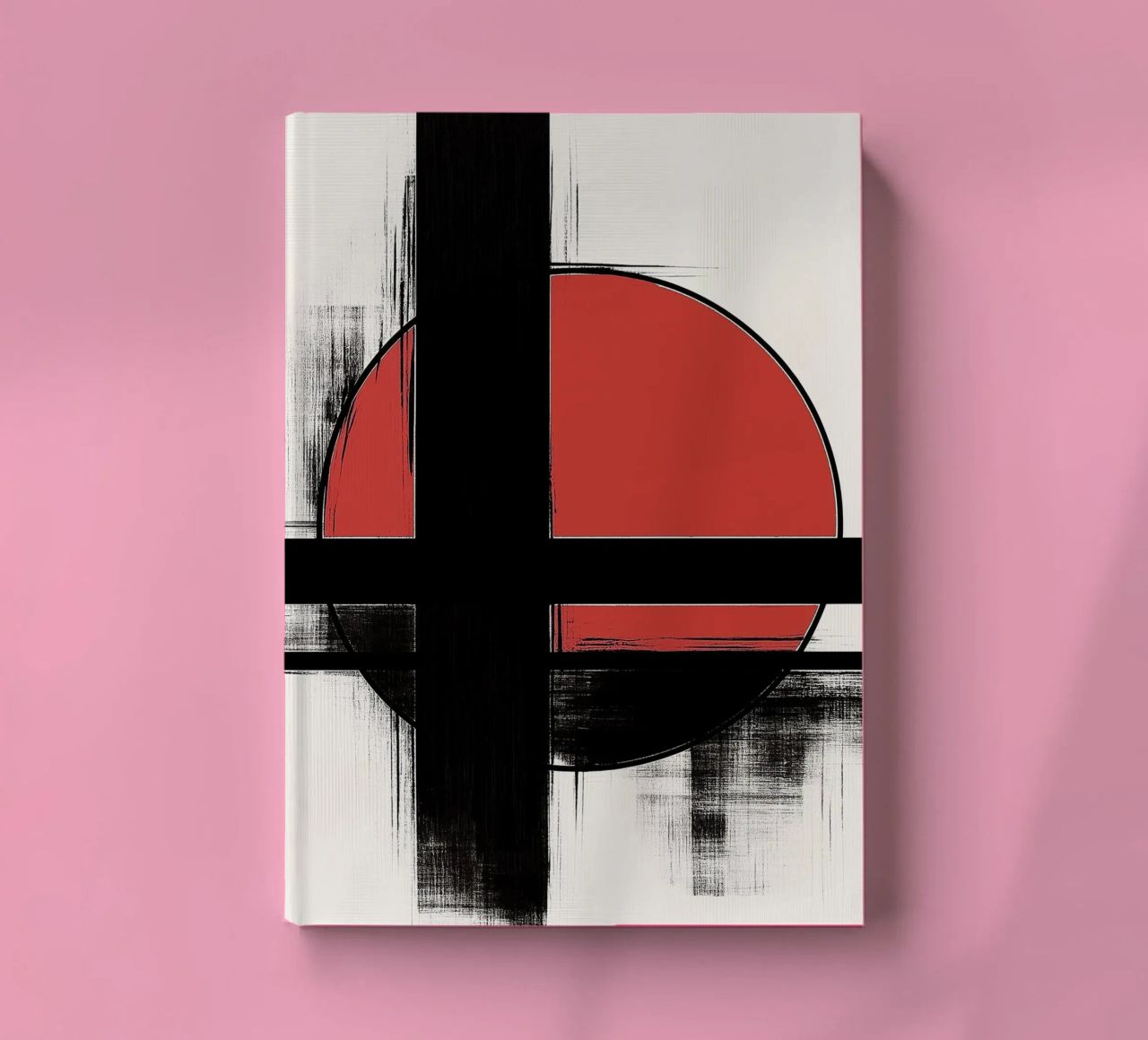 Abstract composition in red and black notebook by DWA