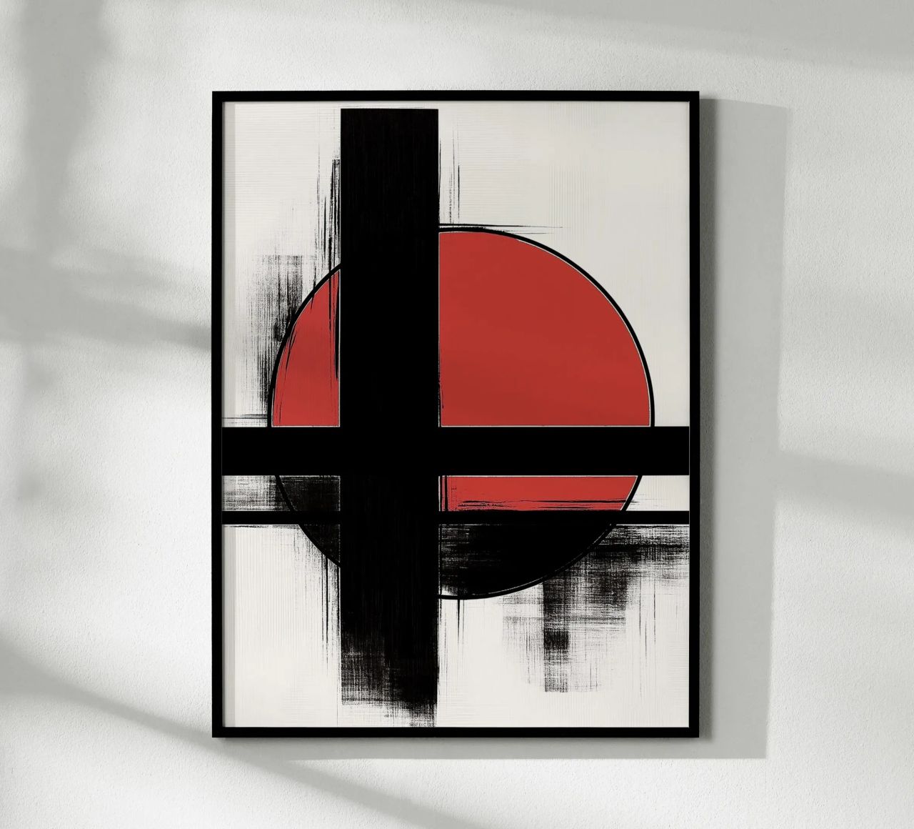 Abstract composition in red and black poster by DWA