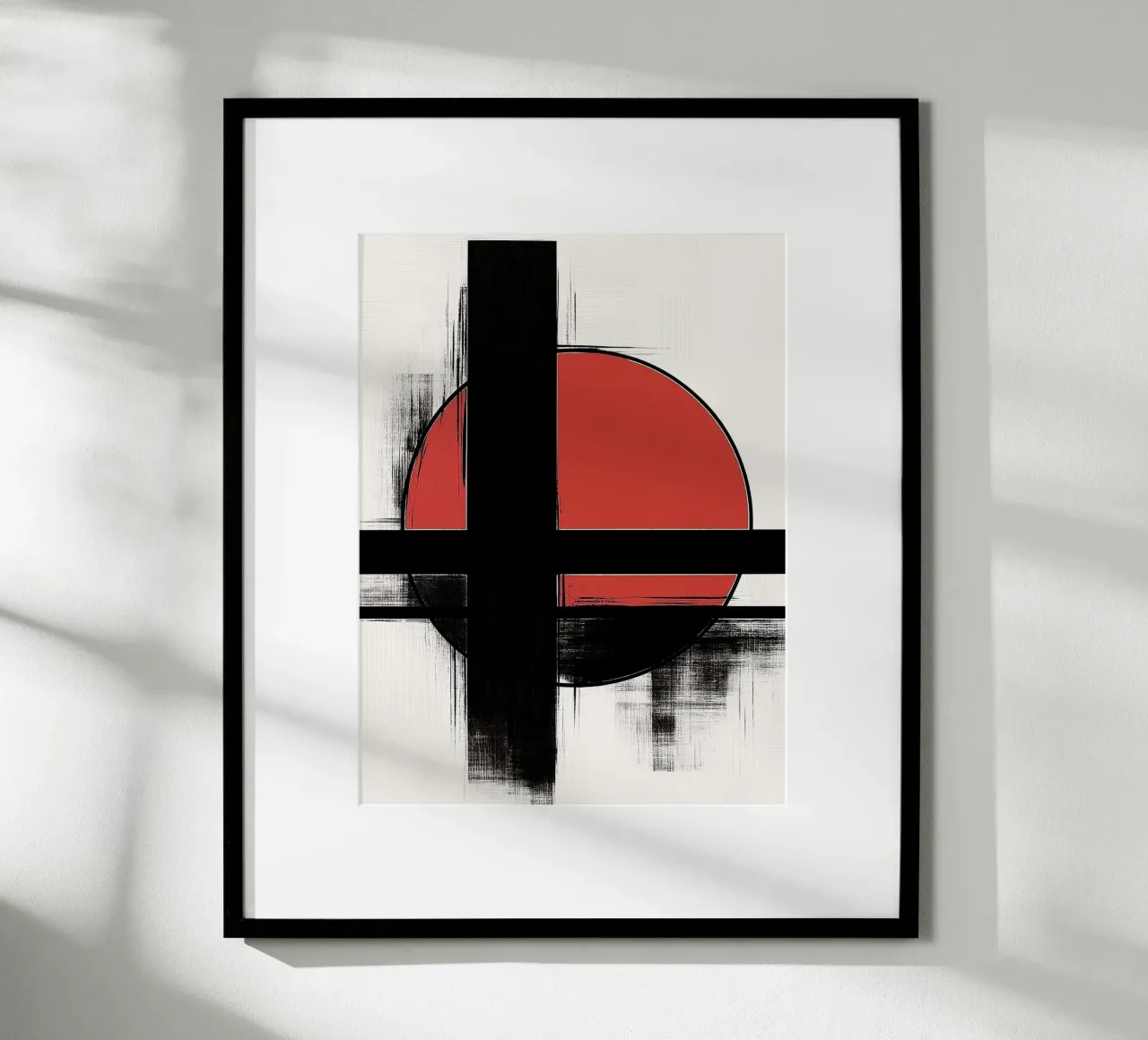 Abstract composition in red and black hahnemühle by DWA