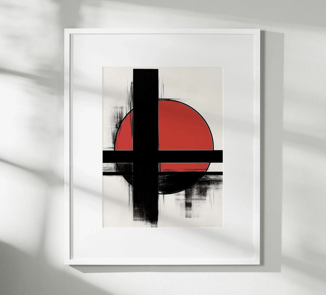 Abstract composition in red and black poster by DWA