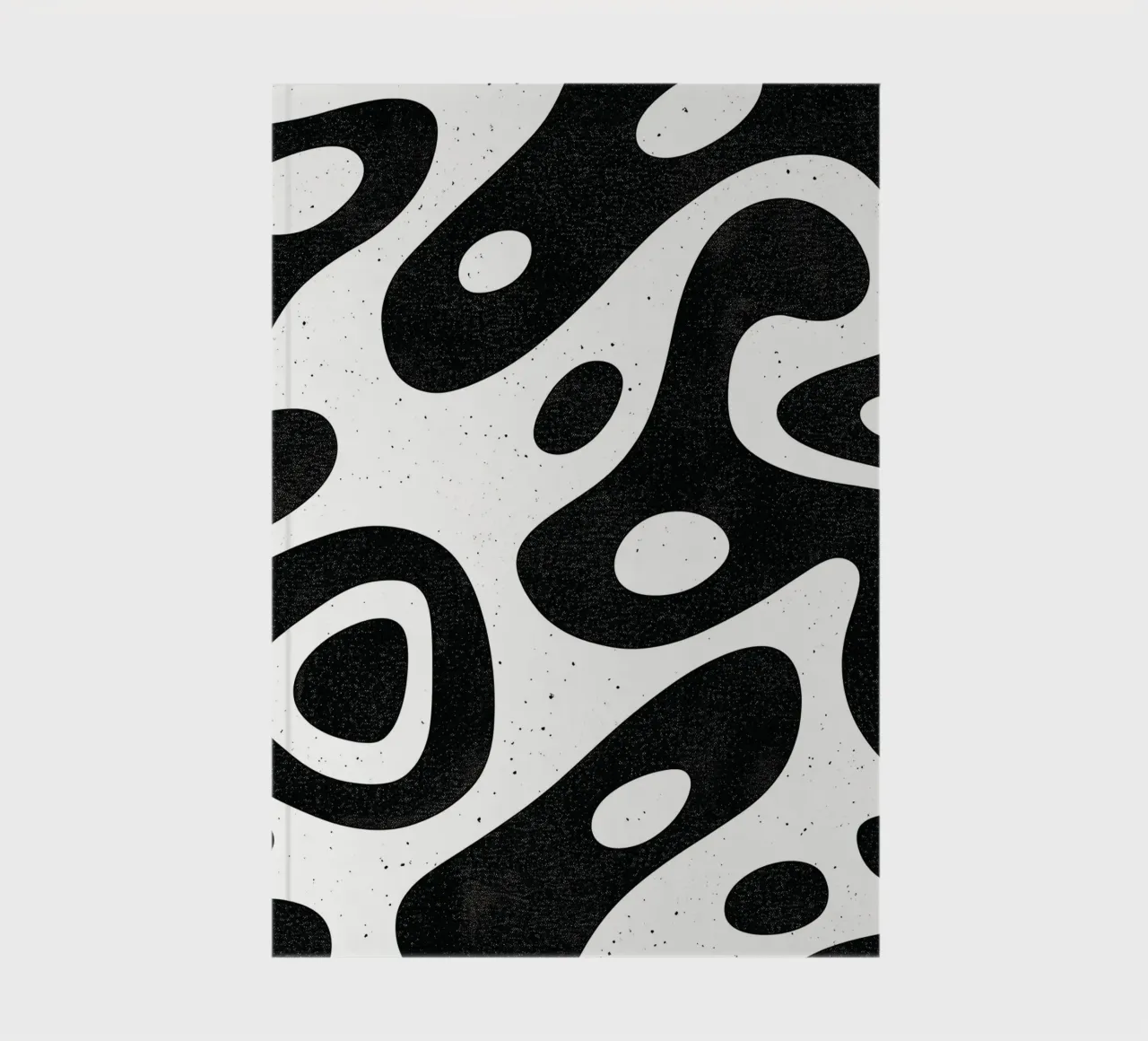 Organic abstraction in black and white notebook by DWA