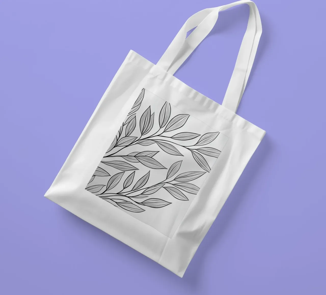 Minimalist foliage tote bag by DWA