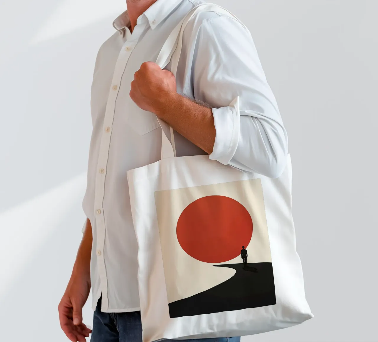 Journey to the red sun tote bag by DWA