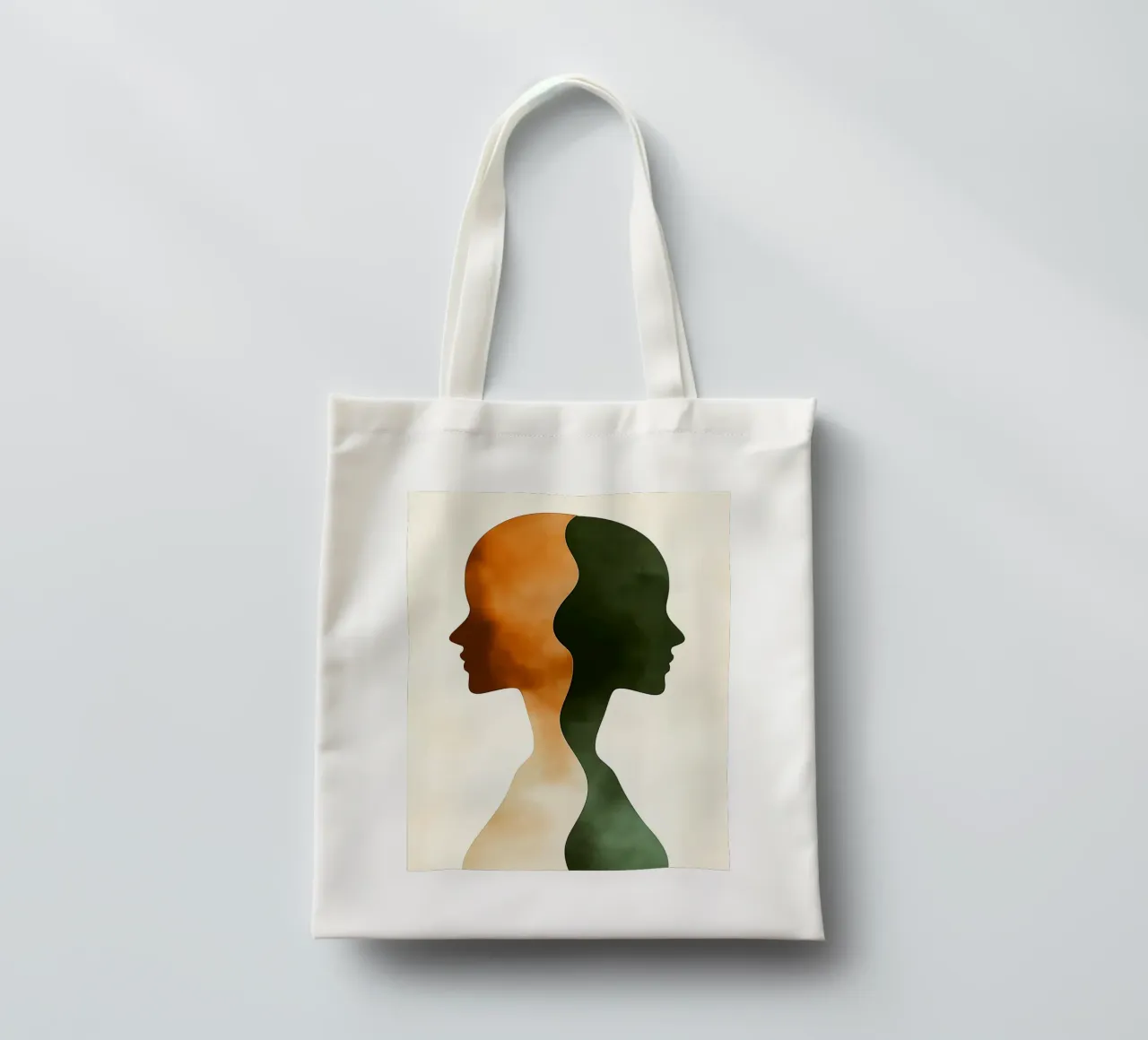 Duality of silhouettes tote bag by DWA