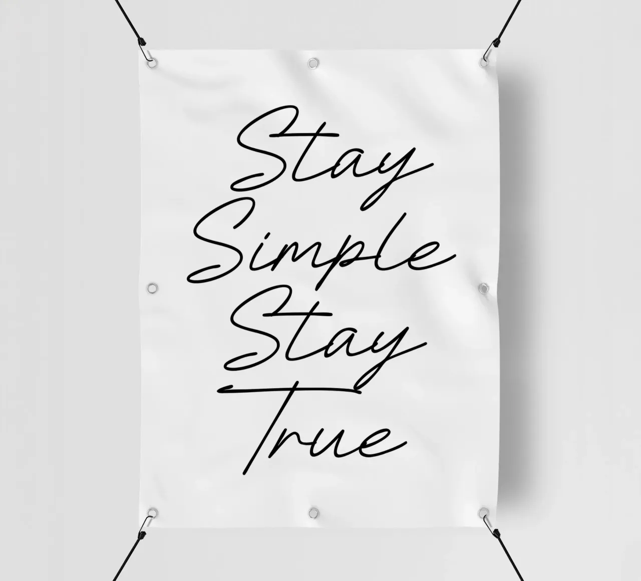 Stay Simple Stay True Tipografia minimalista telo in pvc da YV TYPOGRAPHY