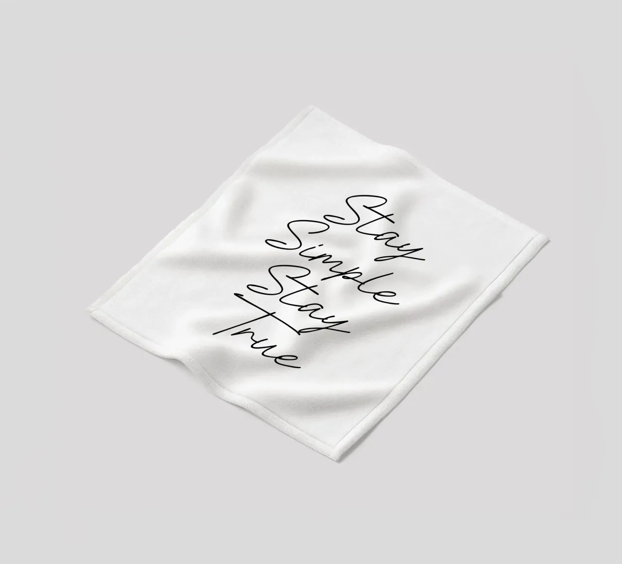 Stay Simple Stay True Tipografia minimalista coperta in pile da YV TYPOGRAPHY