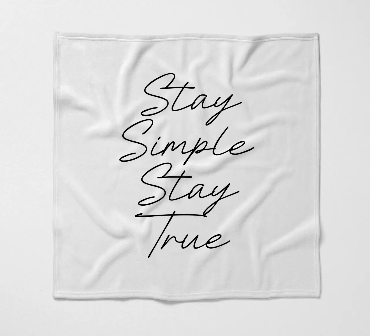 Stay Simple Stay True Tipografia minimalista coperta in pile da YV TYPOGRAPHY