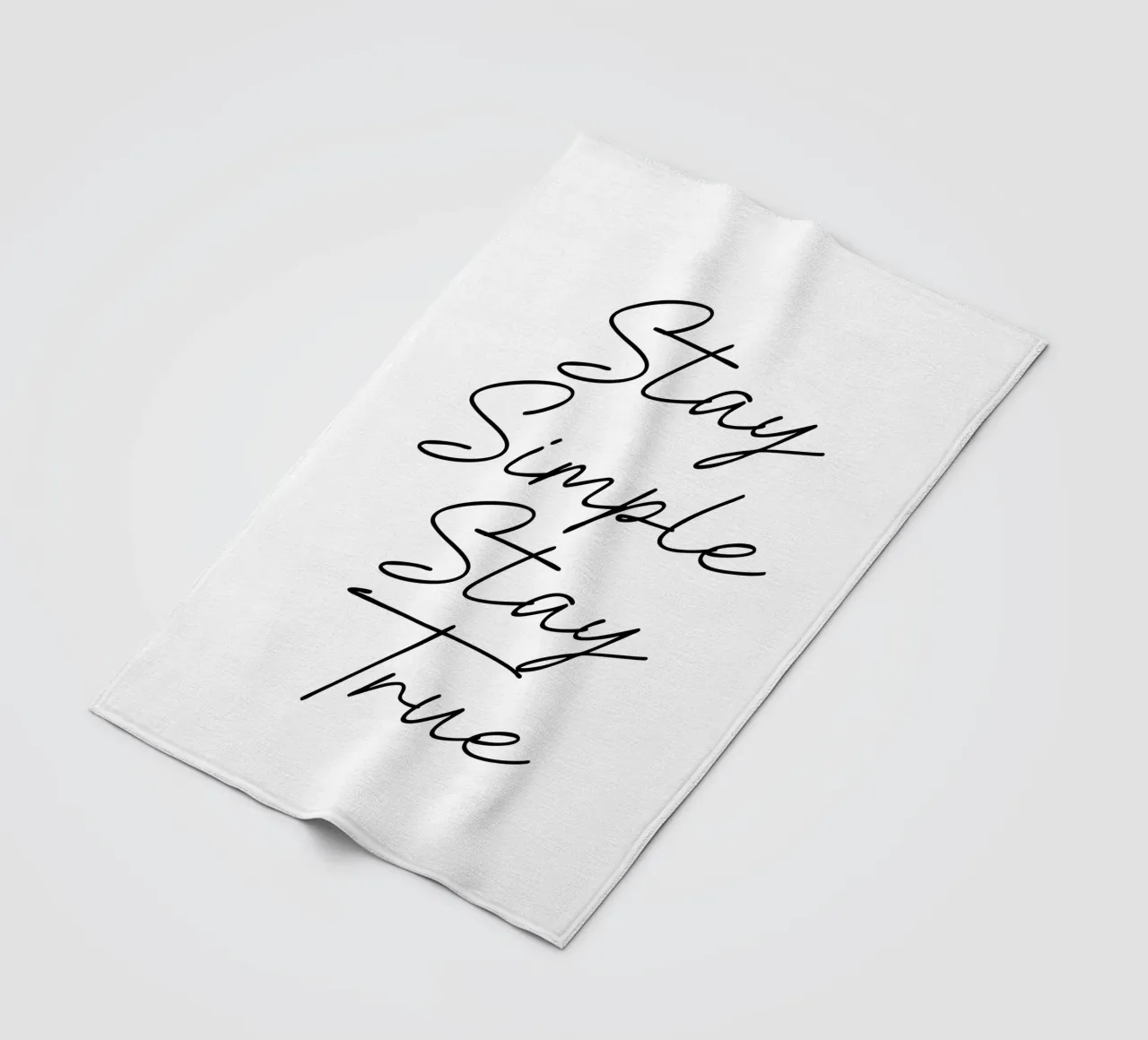 Stay Simple Stay True Tipografia minimalista coperta in pile da YV TYPOGRAPHY