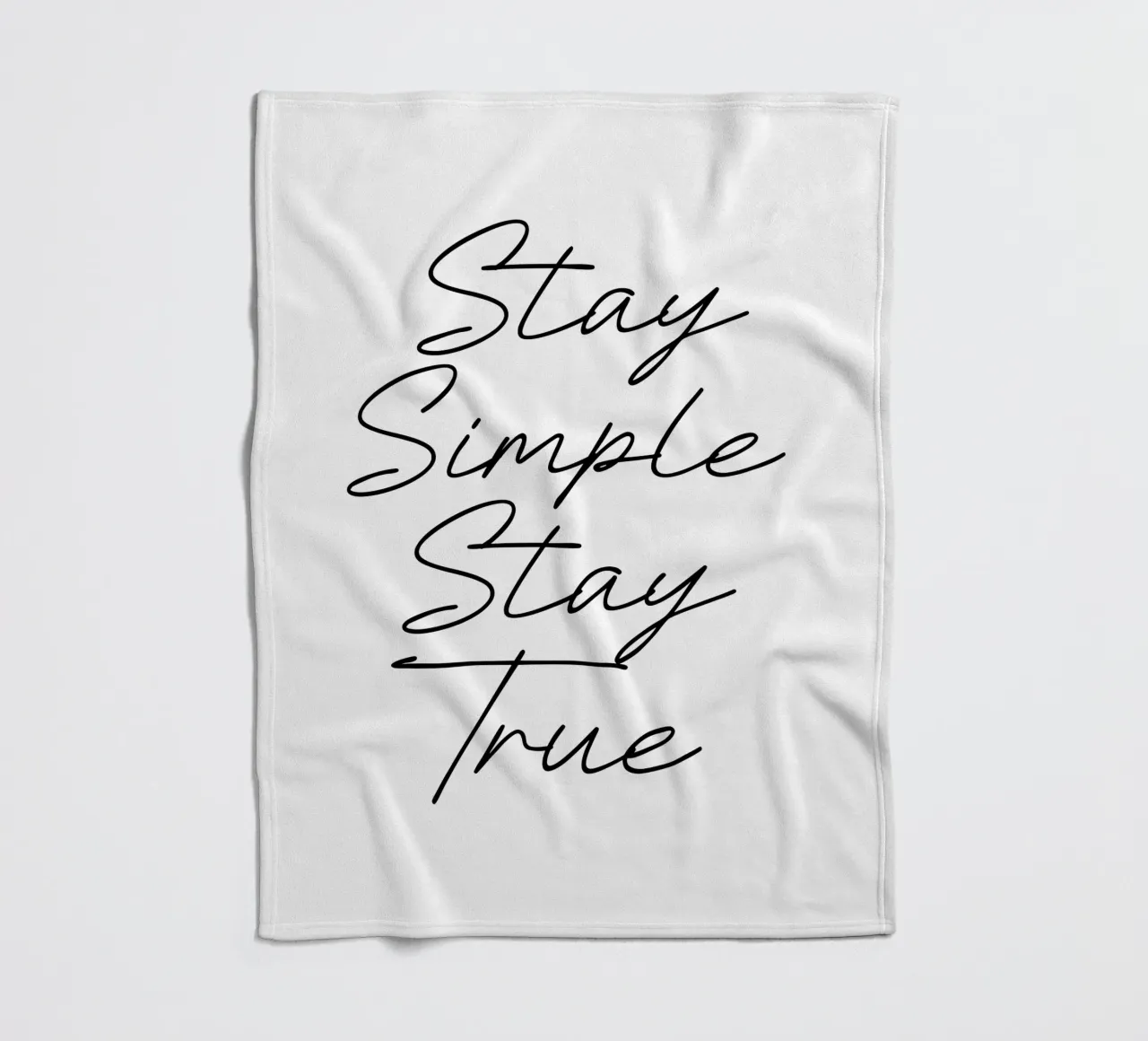Stay Simple Stay True Tipografia minimalista coperta in pile da YV TYPOGRAPHY