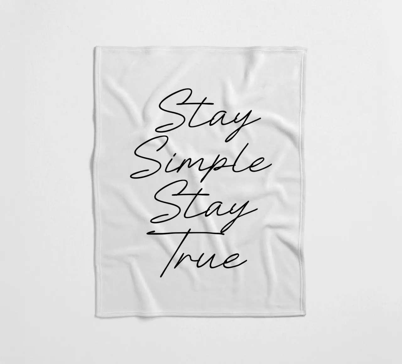 Stay Simple Stay True Tipografia minimalista coperta in pile da YV TYPOGRAPHY