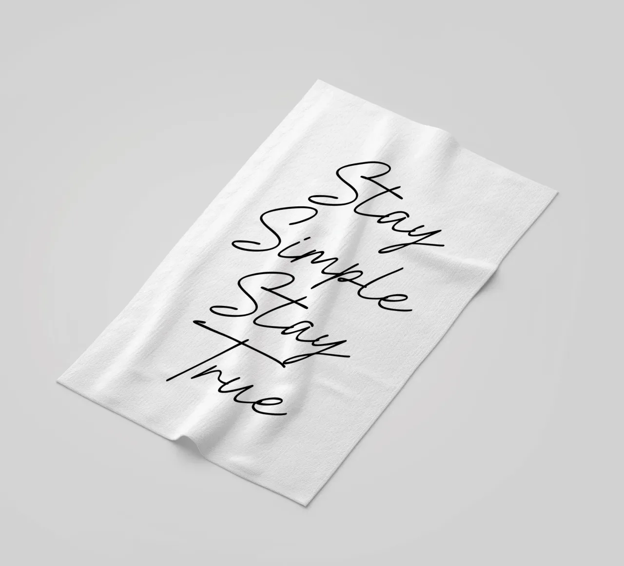 Stay Simple Stay True Tipografia minimalista telo mare da YV TYPOGRAPHY