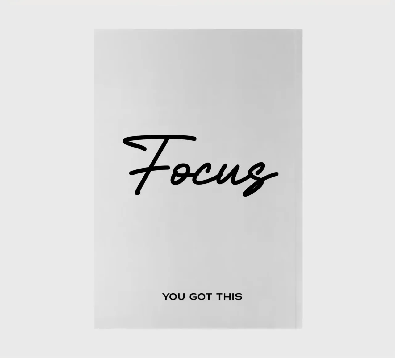 Focus You Got This Minimalist Typography notebook by YV TYPOGRAPHY