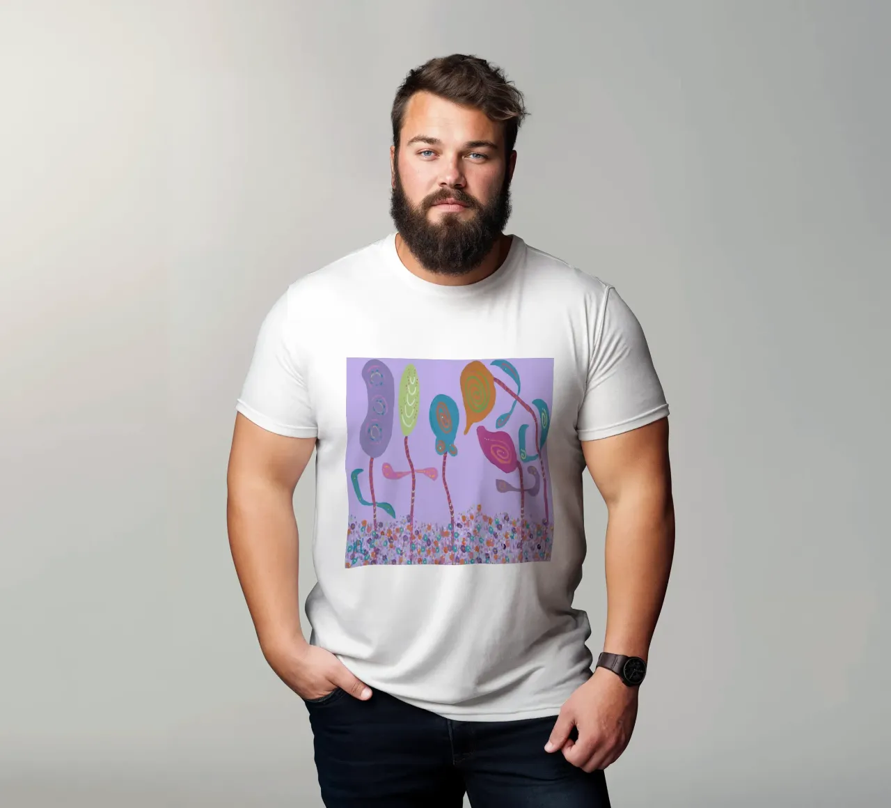 Bellezza della condivisione - Viola t-shirt da Helen Joynson